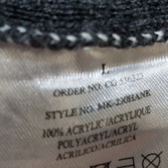 Brave Soul Ugly Christmas Sweater Sz Large Charcoal Grey Snowflakes Santa Unisex - Picture 6 of 12